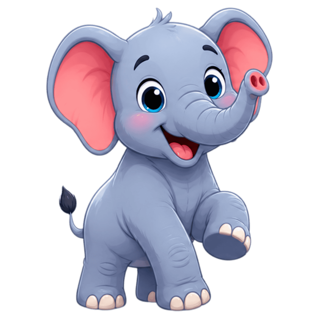 Elephant flash card for children