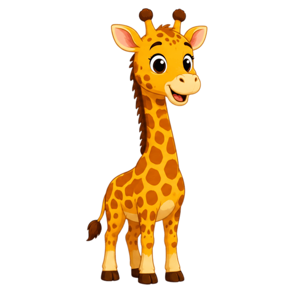 Giraffe flash card for children