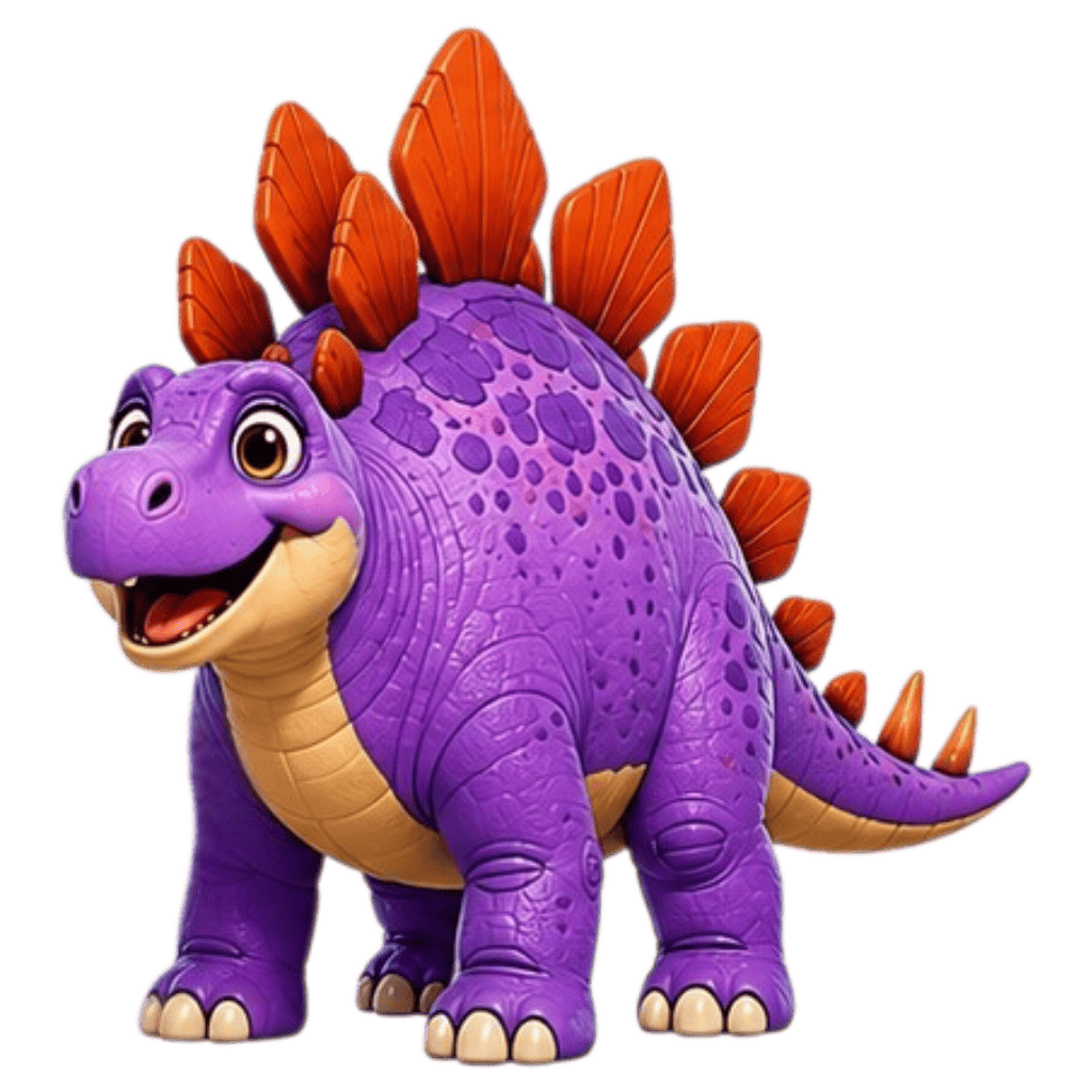Stegosaurus flash card for children