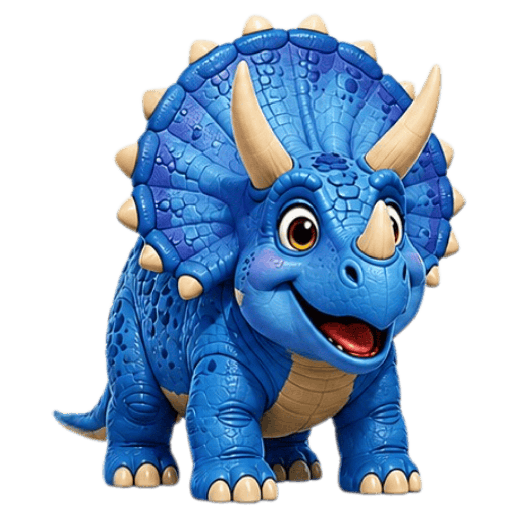 Triceratops flash card for children