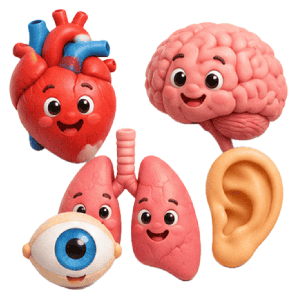 Body parts flash cards for toddlers