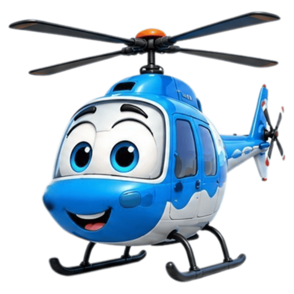 Helicopter flash card for children